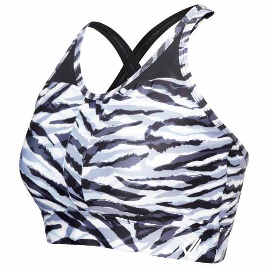 Dare2B Dare 2B 2B Mantra Sports Bra Low Impact Womens Черно/Бял Зебра Спортни сутиени