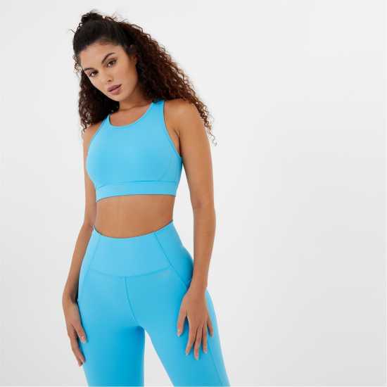 Usa Pro Core Racer Back Sports Bra Аква Синьо Спортни сутиени