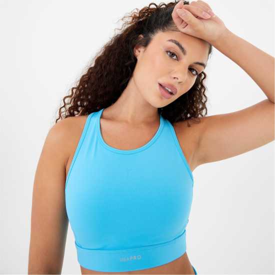 Usa Pro Core Racer Back Sports Bra Аква Синьо Спортни сутиени