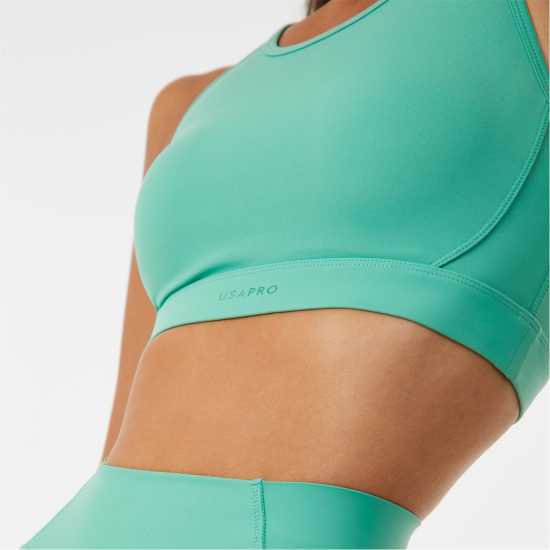 Workwear Спортен Сутиен За Средно Натоварване Usa Pro Medium Sports Bra dusky green Спортни сутиени