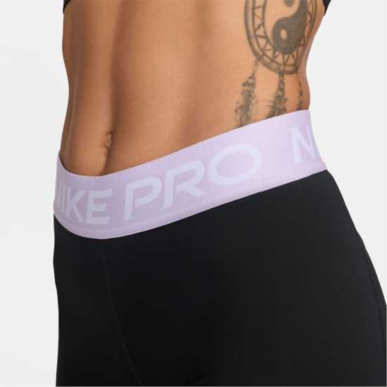 Nike Дамски Шорти Pro Three Inch Shorts Womens Black/Lilac Дамски клинове за фитнес