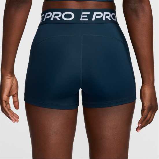 Nike Дамски Шорти Pro Three Inch Shorts Womens Армейска нави Дамски клинове за фитнес