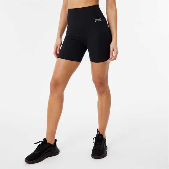 Дамски Шорти Everlast Contour Panel Shorts Womens Черно Дамски клинове за фитнес