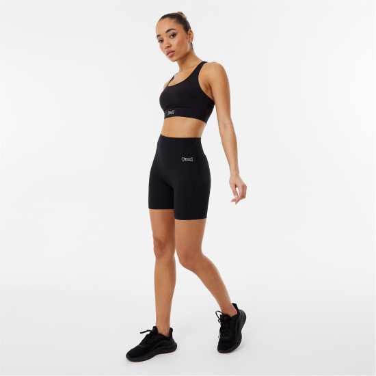 Дамски Шорти Everlast Contour Panel Shorts Womens Черно Дамски клинове за фитнес