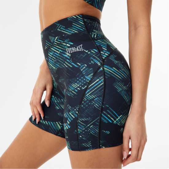 Дамски Шорти Everlast Contour Panel Shorts Womens Строб Печат Дамски клинове за фитнес