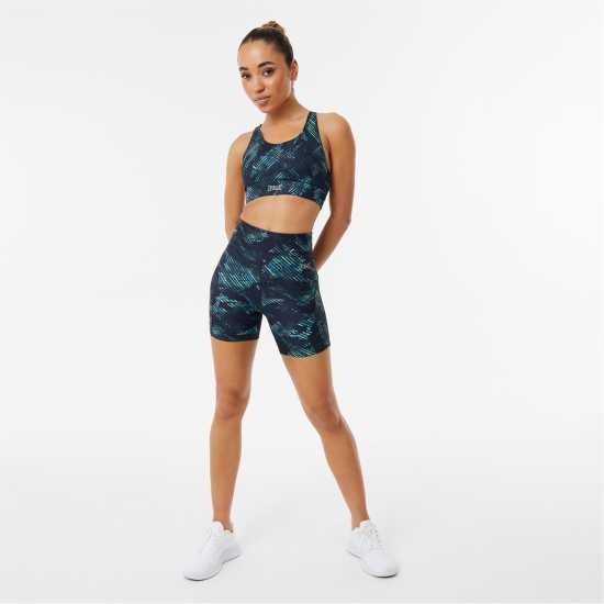 Дамски Шорти Everlast Contour Panel Shorts Womens Строб Печат Дамски клинове за фитнес