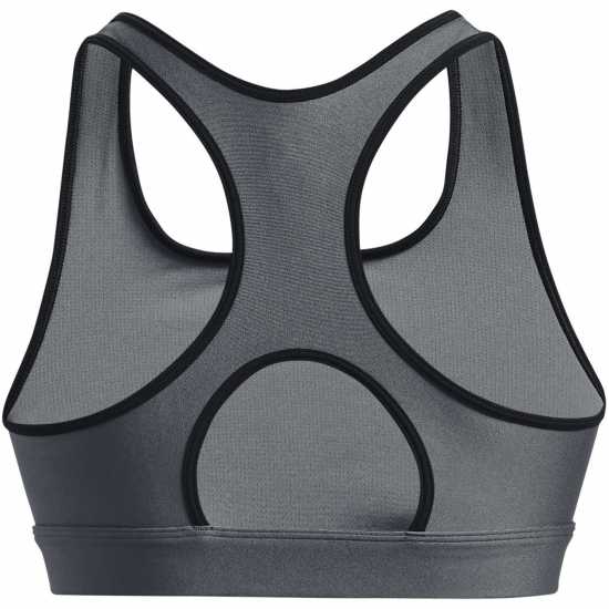 Under Armour Heatgear Armour Mid Padless Sports Bra Womens Черно/Сиво Синьо Спортни сутиени