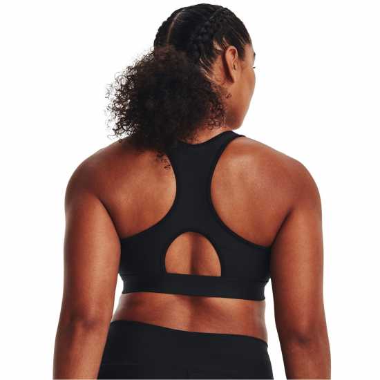 Under Armour Heatgear Armour Mid Padless Sports Bra Womens Черно/Бяло Спортни сутиени