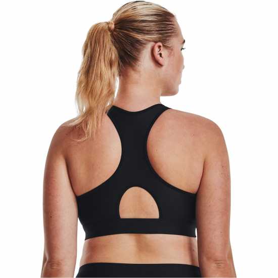 Under Armour Heatgear Armour Mid Padless Sports Bra Womens Черно/Бяло Спортни сутиени