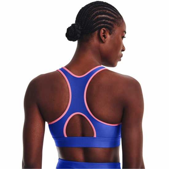 Under Armour Heatgear Armour Mid Padless Sports Bra Womens Синьо Спортни сутиени