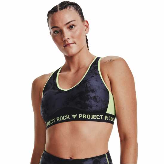 Under Armour Project Rock Crossback Printed Sports Bra Womens  Спортни сутиени