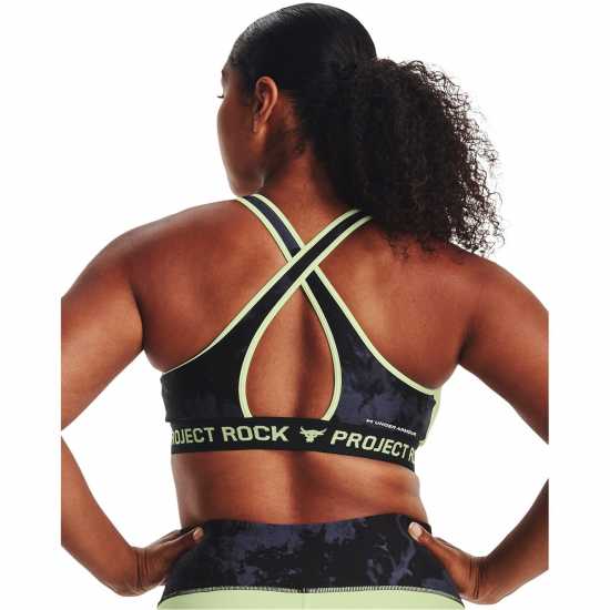 Under Armour Project Rock Crossback Printed Sports Bra Womens  Спортни сутиени