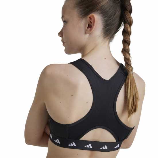 Adidas Tf Sports Bra Juniors Черно/Бяло Спортни сутиени