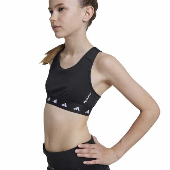 Adidas Tf Sports Bra Juniors Черно/Бяло Спортни сутиени