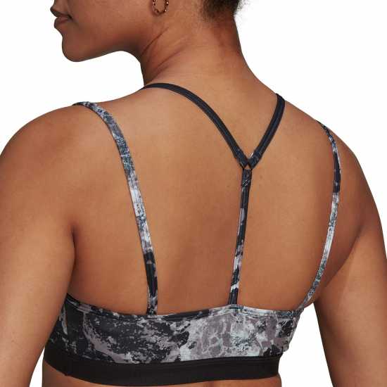 Adidas Yoga Essentials Studio Light-Support Allover Print Low Impact Sports Bra Womens  Спортни сутиени