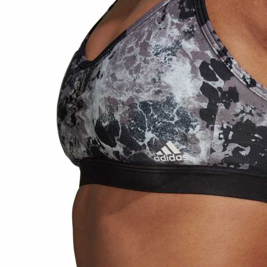 Adidas Yoga Essentials Studio Light-Support Allover Print Low Impact Sports Bra Womens  Спортни сутиени