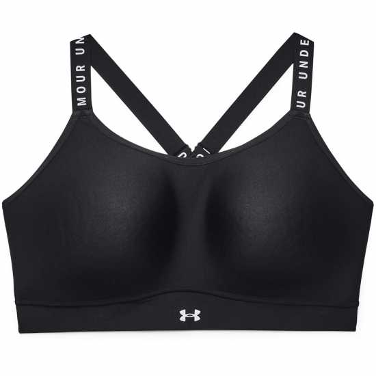 Under Armour Armour Ua Infinity Mid Covered& Medium Impact Sports Bra Womens Черно Спортни сутиени