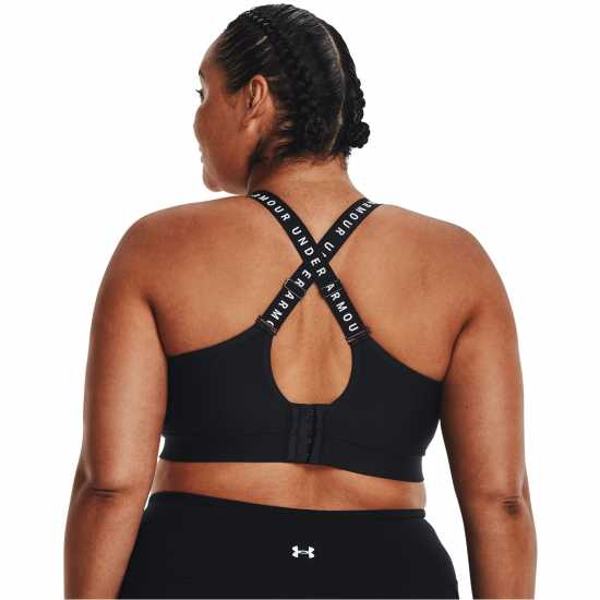 Under Armour Armour Ua Infinity Mid Covered& Medium Impact Sports Bra Womens Черно Спортни сутиени