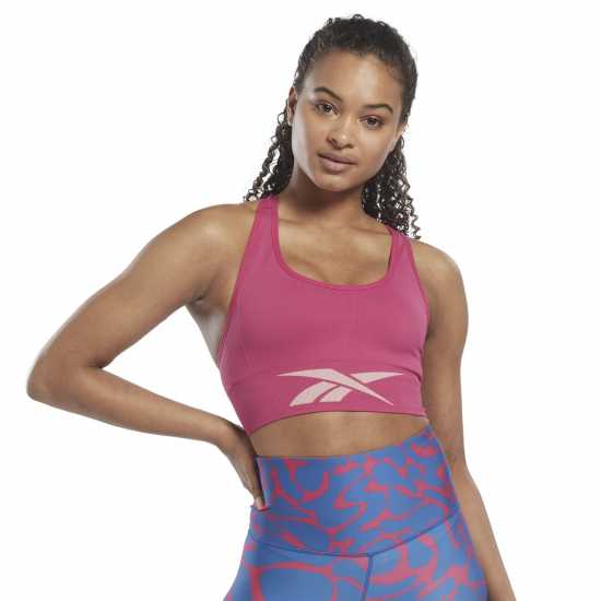 Reebok Work Seamless Sports Bra Полу гордо розово Спортни сутиени