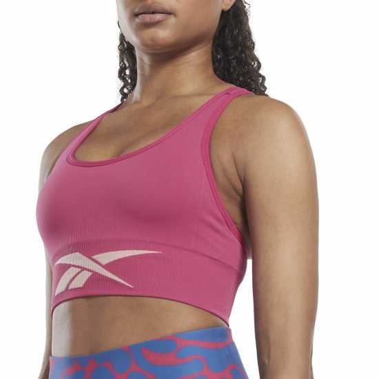 Reebok Work Seamless Sports Bra Полу гордо розово Спортни сутиени