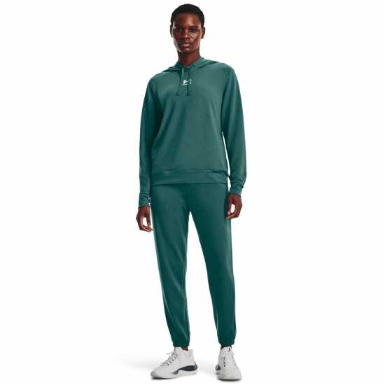 Under Armour Armour Rival Terry Oth Hoodie Womens Зелено Дамски суичъри и блузи с качулки