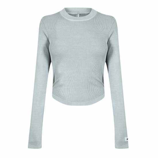 Reebok Горнище С Дълъг Ръкав Classics Ribbed Long Sleeve Top Womens Пугри3 Дамско облекло плюс размер