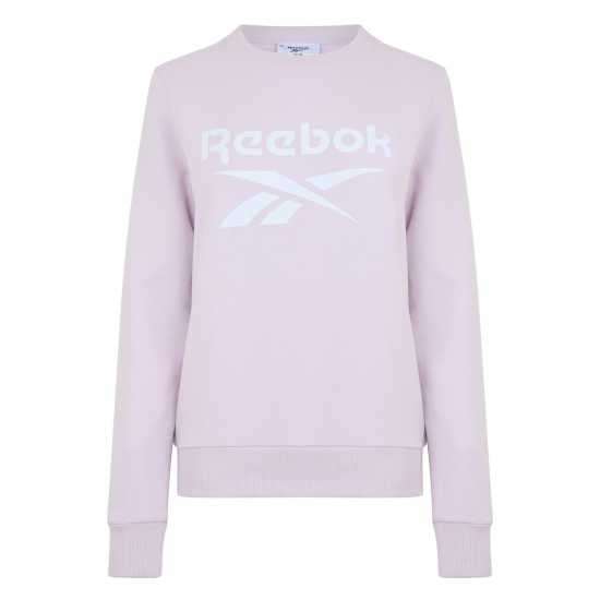 Reebok Identity Logo French Terry Crew Sweatshirt Hoody Womens Сиво/Бяло/Бяло Дамски суичъри и блузи с качулки