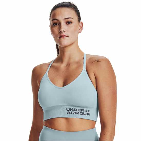 Under Armour Seamless Sports Bra Light Blue Спортни сутиени