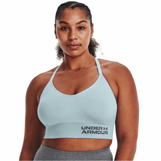 Under Armour Seamless Sports Bra Light Blue Спортни сутиени