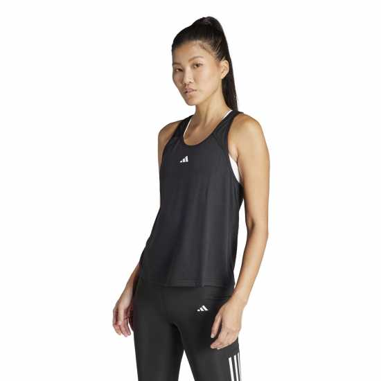 Adidas Дамски Потник Train Essentials Minimal Branding Racerback Tank Top Womens Черно Атлетика