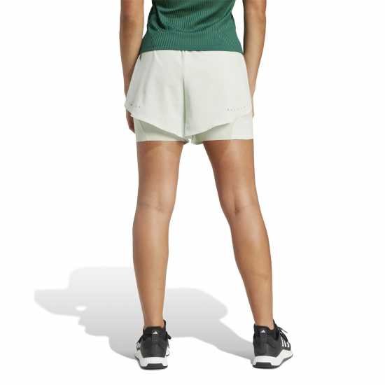 Adidas Дамски Шорти Designed For Training Hiit 2-In-1 Shorts Womens Линена зелена Атлетика