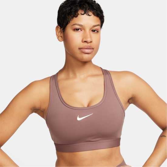 Nike Swoosh Medium Support Women's Padded Sports Bra Димно малиново Спортни сутиени