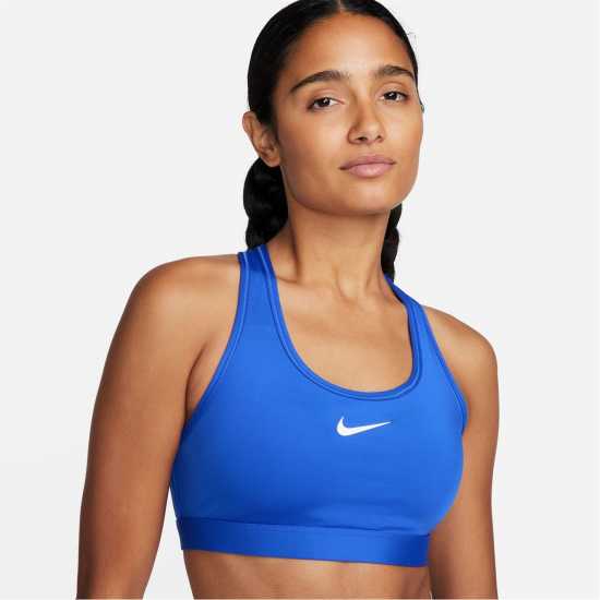 Nike Swoosh Medium Support Women's Padded Sports Bra Хипер Роял Спортни сутиени