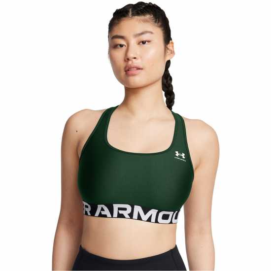 Under Armour Heatgear Authentics Medium Support Sports Bra Womens Горско зелено Спортни сутиени