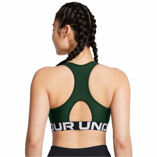 Under Armour Heatgear Authentics Medium Support Sports Bra Womens Горско зелено Спортни сутиени