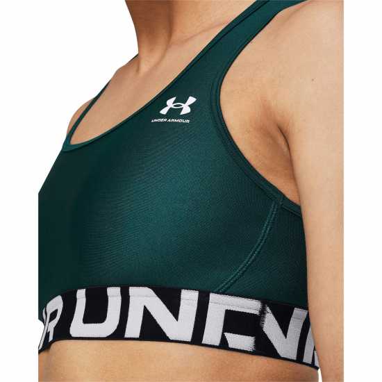 Under Armour Heatgear Authentics Medium Support Sports Bra Womens Синьо-зелено Спортни сутиени