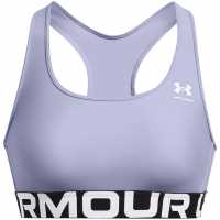 Under Armour Heatgear Authentics Medium Support Sports Bra Womens Целест Спортни сутиени