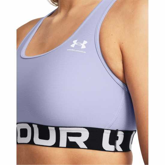 Under Armour Heatgear Authentics Medium Support Sports Bra Womens Целест Спортни сутиени