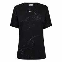 Reebok Burnout T-Shirt Womens Gym Top Black Атлетика