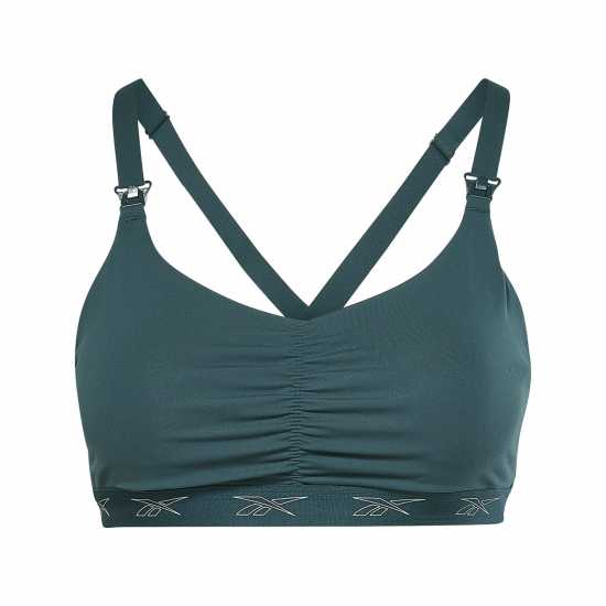 Reebok Nursing Sports Bra Womens Medium Impact Зелен Спортни сутиени