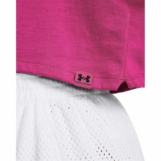 Under Armour Boxy Crop Ss Астро розово/черно Атлетика