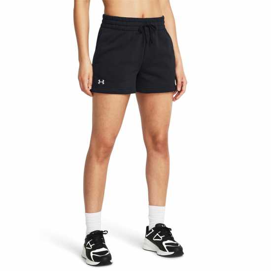 Under Armour Fleece Short Черно/бяло Дамски клинове за фитнес