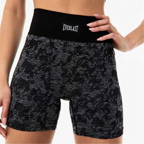 Дамски Шорти Everlast Seamless Shorts Womens Черно камуфлаж Дамски клинове за фитнес