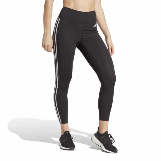 Adidas Techfit 3-Stripes 7/8 Leggings Черно/Бяло Дамски клинове за фитнес