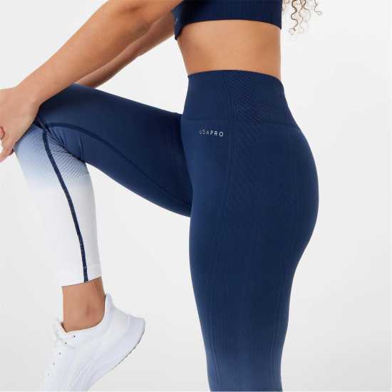 Usa Pro Ombre Leggings Морско синьо/Бяло 