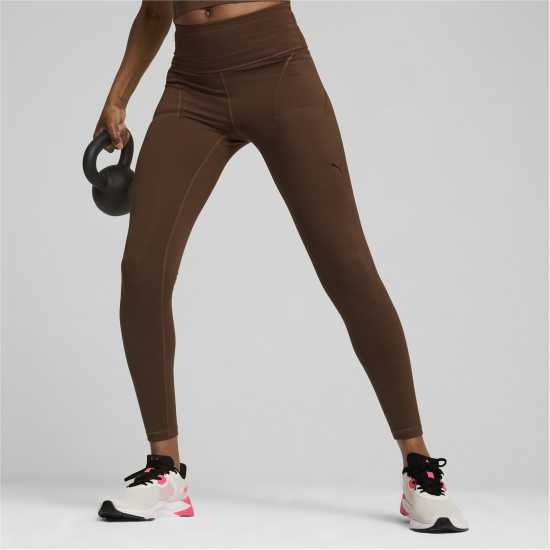 Puma Cloudspun Soft Hw Fl Tight Gym Legging Womens Espresso 