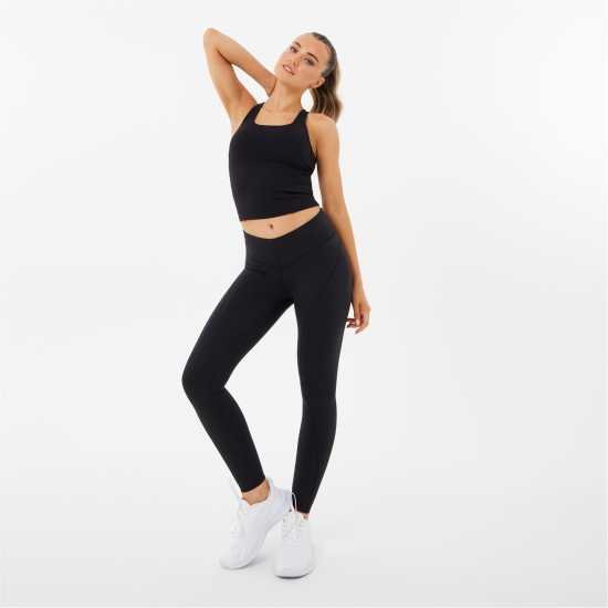 Usa Pro X Sophie Habboo Sculpt V Front Leggings Черно Дамски клинове за фитнес