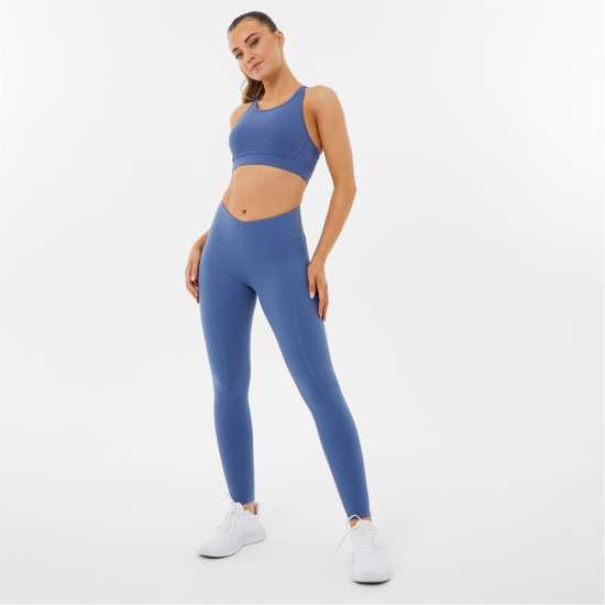 Usa Pro X Sophie Habboo Sculpt V Front Leggings Бижу Син Дамски клинове за фитнес