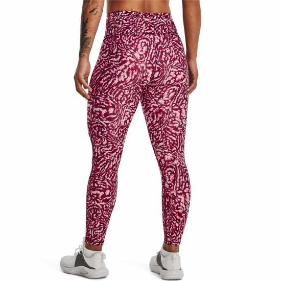 Under Armour Armour Aop Ankle Leggings Womens Розово Дамски клинове за фитнес