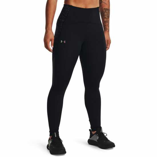 Under Armour Rush Leggings Womens Черно Дамски клинове за фитнес